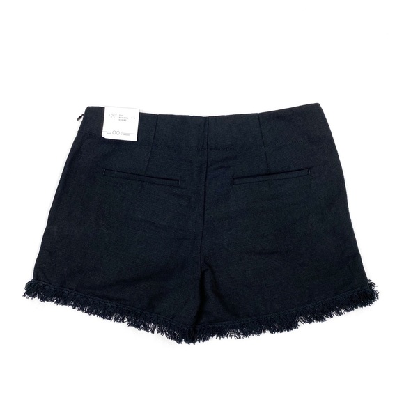 LOFT The Riviera Linen Blend Cutoff Raw Hem Shorts - Picture 3 of 8